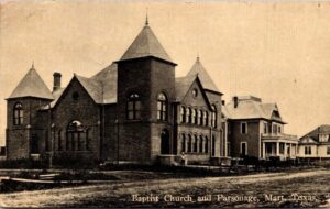 Historic image of First Baptist Church in Mart TX